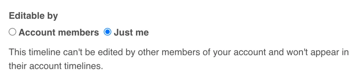 The new 'Editable by' option