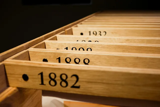 Years on wooden blocks