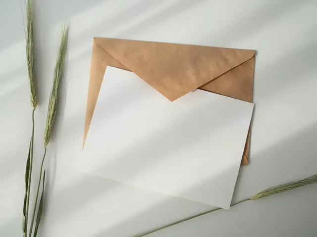 A blank letter and envelope